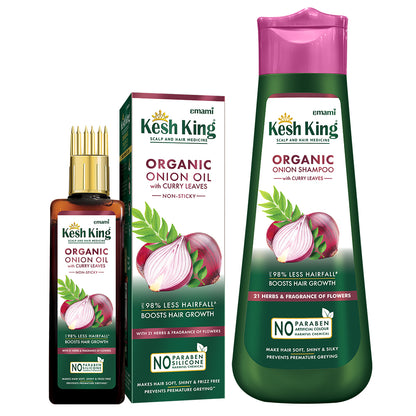 Kesh King Organic Onion Oil Shampoo Combo - 400ml