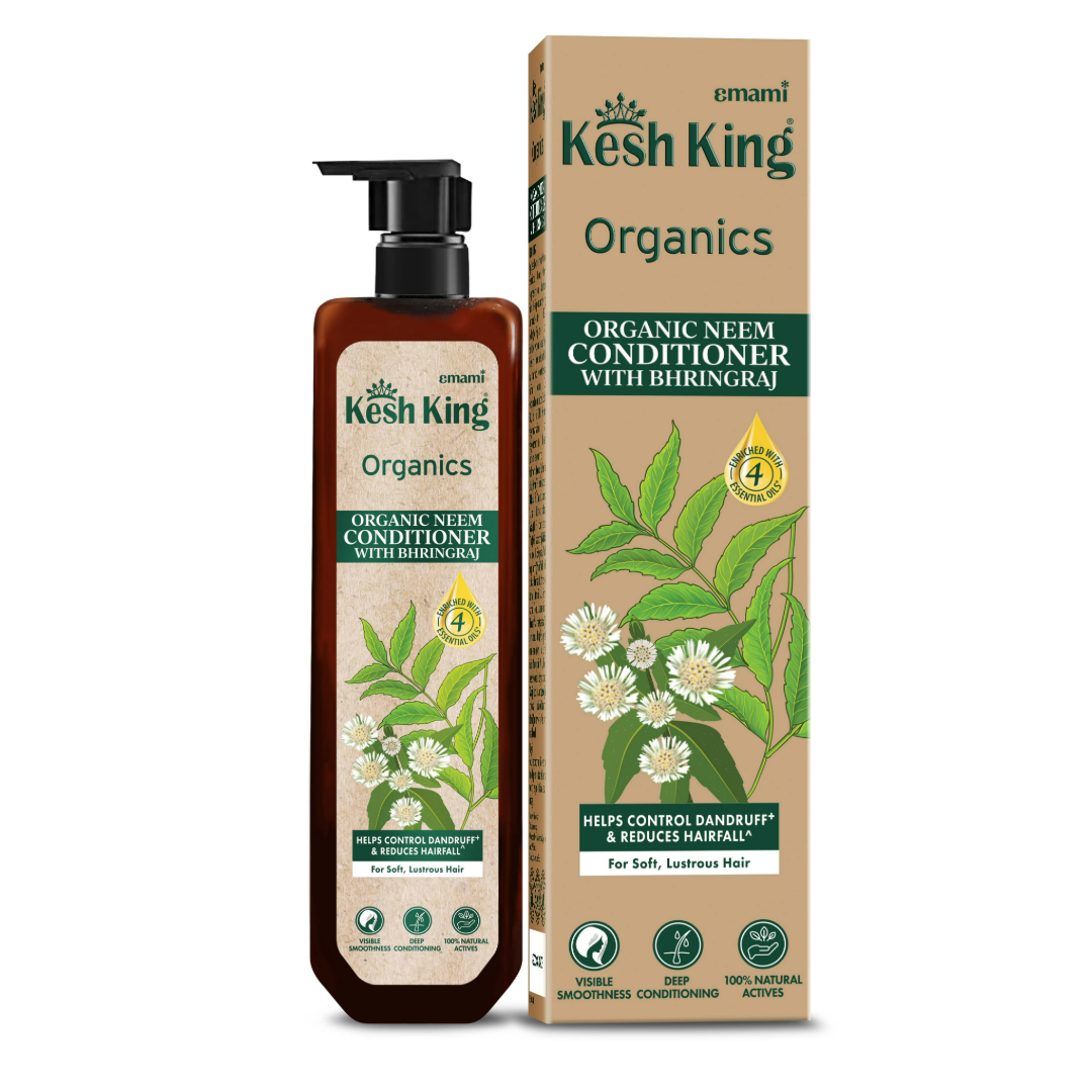 Kesh King Organics Anti Dandruff Conditioner with Organic Neem &amp; Bhringraj, reduces hairfall &amp; revitalizes scalp for visibly soft &amp; smooth hair - 200ml