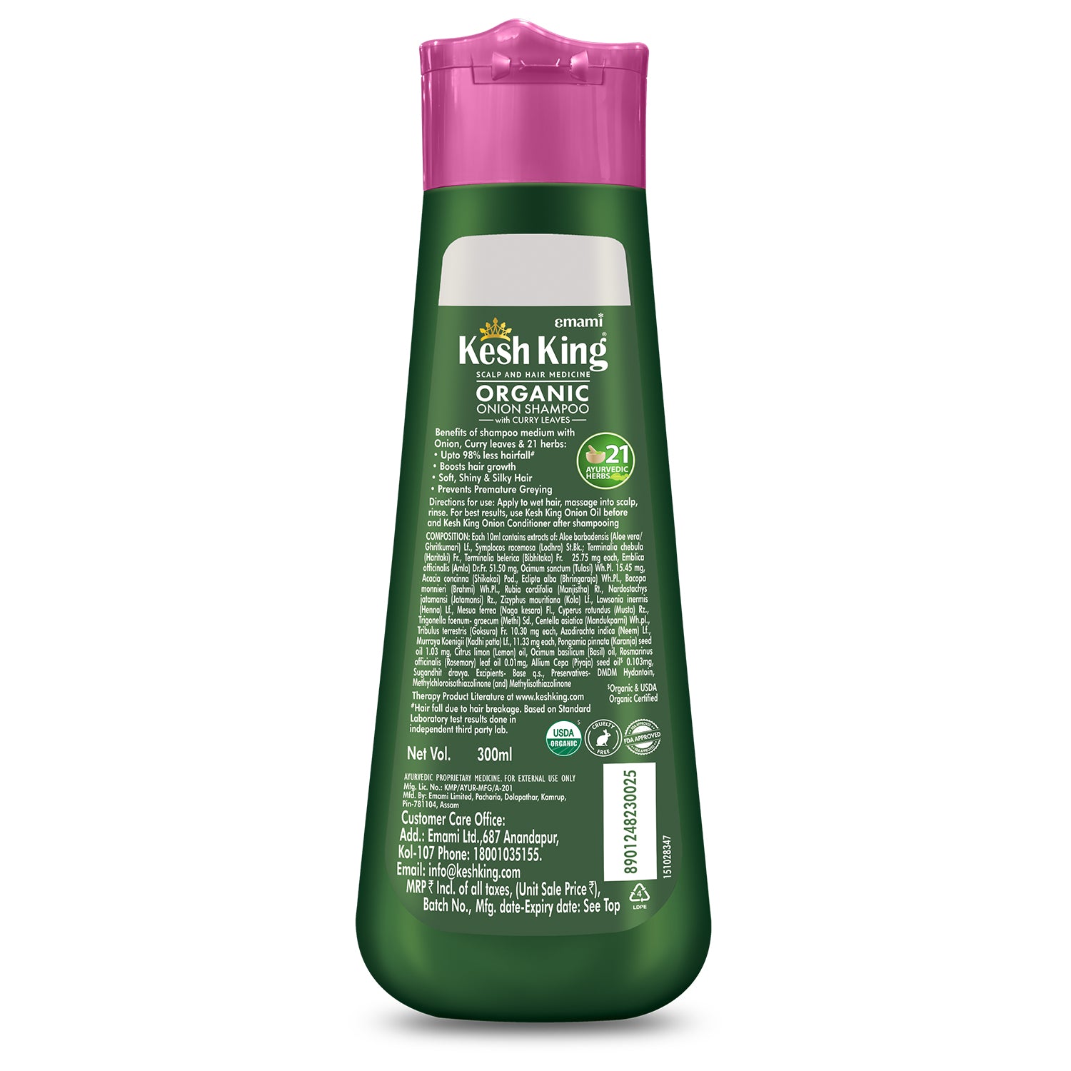 Kesh King Organic Onion Oil Shampoo Combo - 500ml