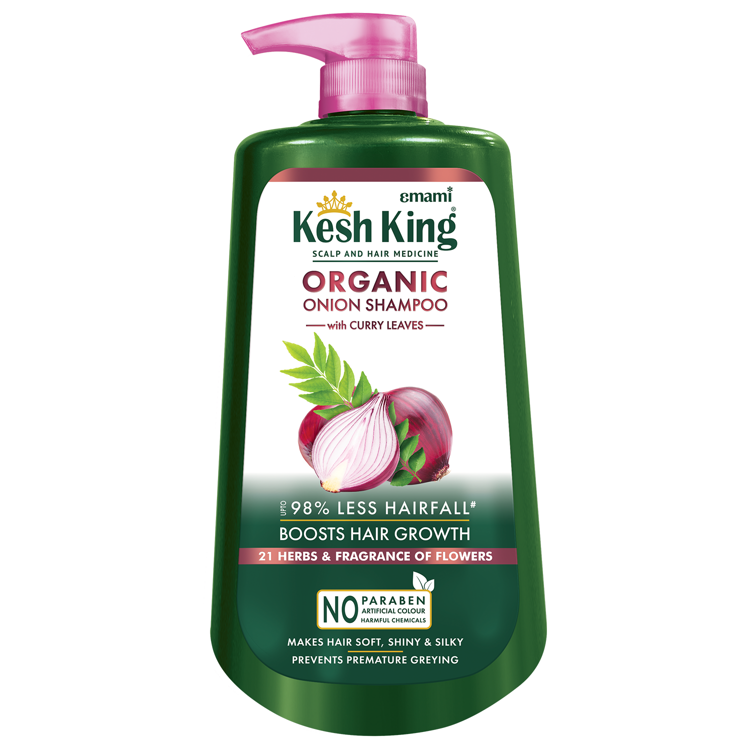 Kesh King Organic Onion Shampoo With Curry Leaves - 1L