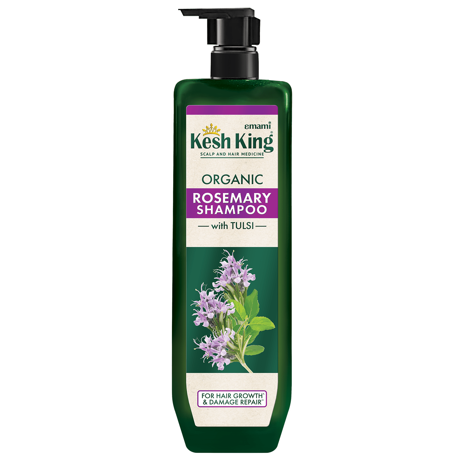 Kesh King Organic Rosemary Shampoo with Tulsi, anti hairfall shampoo for regular use, 300ml