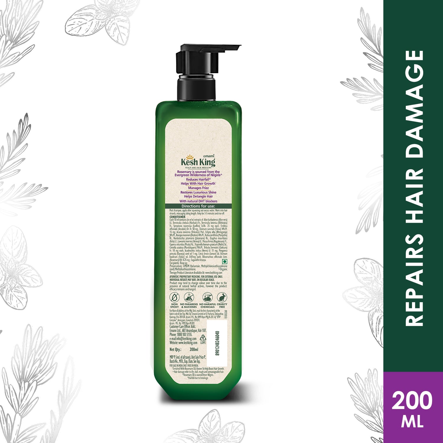 Kesh King Organic Rosemary Conditioner 200ml