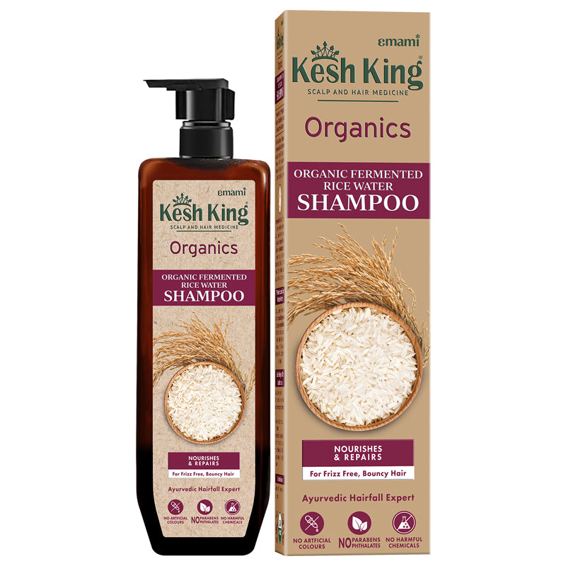 Kesh King Organics - Organic Fermented Rice Water Shampoo for Nourished Frizz free hair
